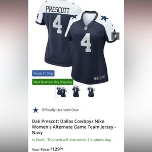 Nike womens Dallas Cowboys official jersey